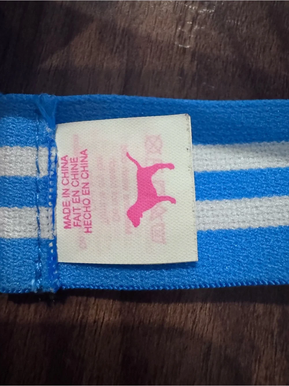 Blue Striped Athletic Headband